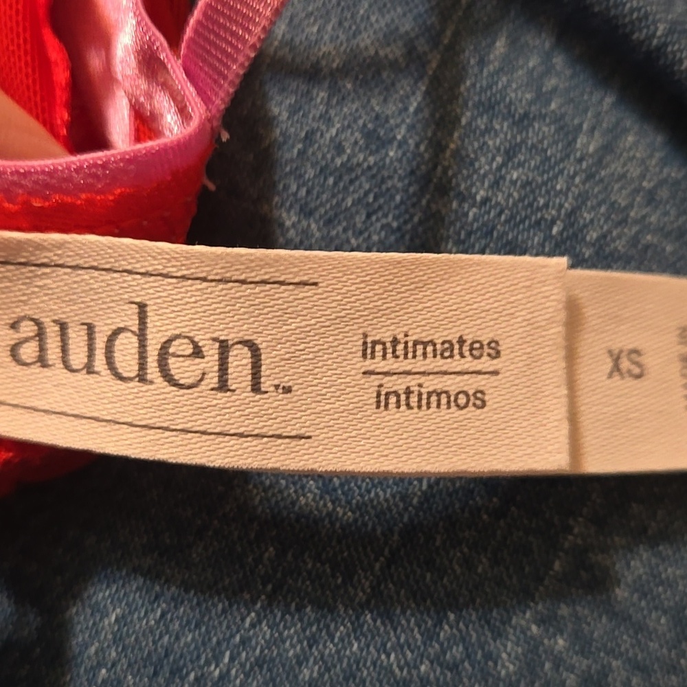 Auden Red and Lilac Floral Babydoll Lingerie Top Size XS - Picture 5 of 5